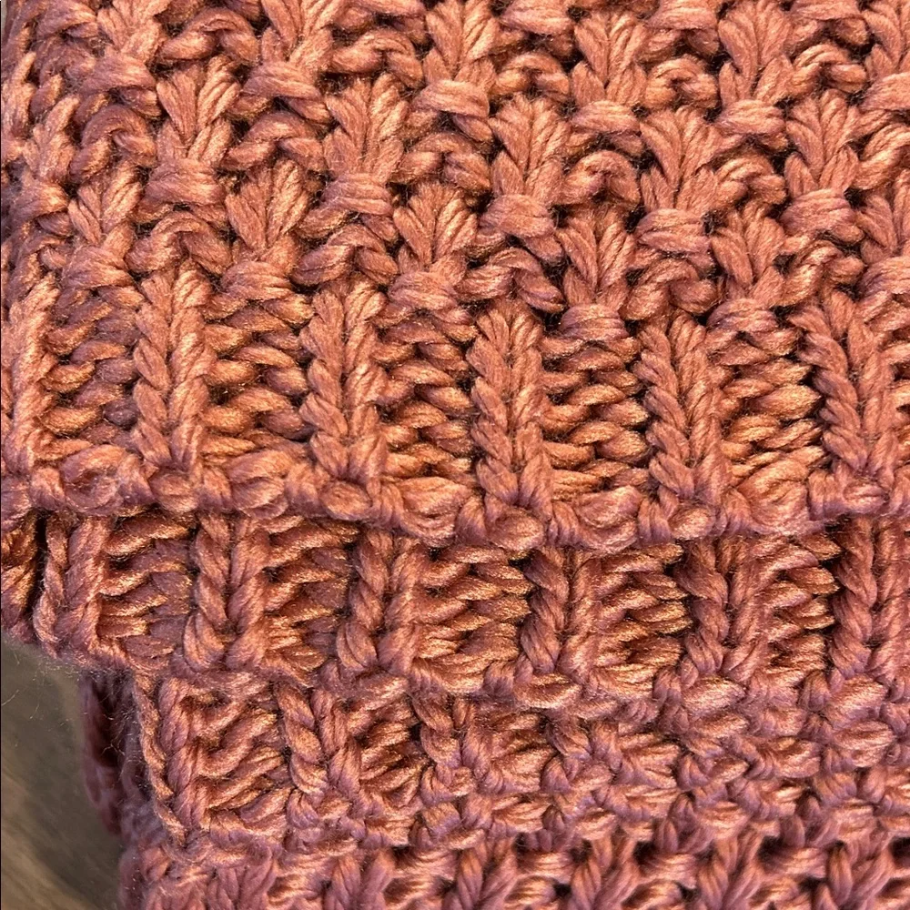 Threshold Knit Blanket in Warm Rust - Picture 4 of 7
